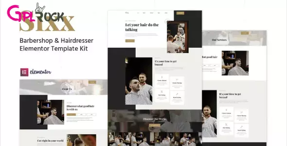 Sixx – Barbershop & Hairdresser Elementor Template Kit